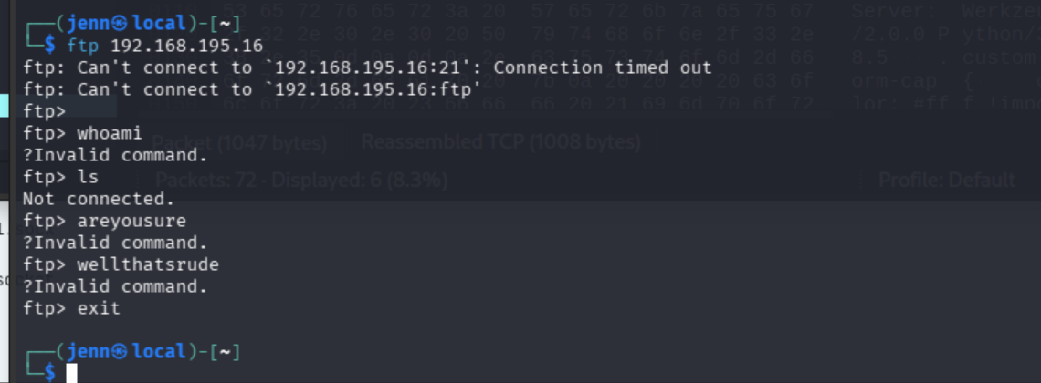 FTP connection attempt bonus documentation